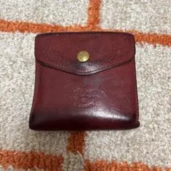 IL BISONTEイルビゾンテ　両面 二つ折り財布 レッド