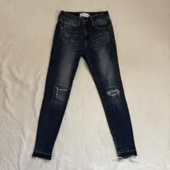 AZUL ダメージ加工 スキニーデニム XS 美脚シルエット