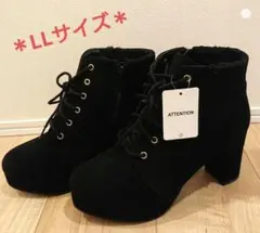 新品未使用 ショートブーツ レディース LL 黒