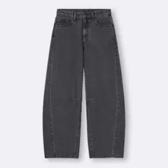 GU バレルレッグジーンズ 08 DARK GRAY Lサイズ