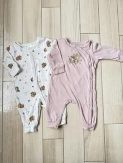 Ｈ＆Ｍ カバーオールパジャマ 2着セット サイズ55