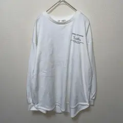 KHALITA トレーナー　カットソー 長袖　ホワイト　オーバーサイズ　M