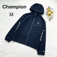 【Champion チャンピオン CPFU】フードハーフジップジャケット M 紺
