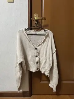 INGNI カーディガン　白　ショート丈