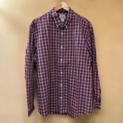 【人気】L.L.Bean 赤青白チェックシャツ Lサイズ