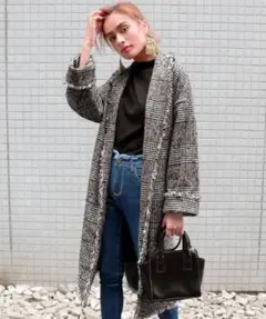 ANAP グレンチェックコート　未使用★