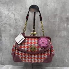 Coach handbag with clasp turnlock tweed