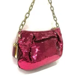 【超美品】COACH コーチ スパンコール パーティーバッグ アクセサリーポーチ