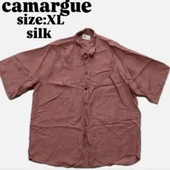 【Camargue】 カマルグ 90s シルクシャツ （XL） メンズ ピンク