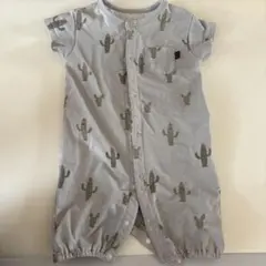 【tete a tete】サボテン柄ロンパース ツーウェイオール 50-70cm