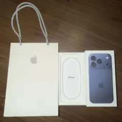 iPhone17Pro ディープブルー 空箱 紙袋