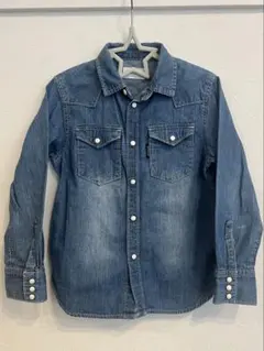 【FITH】 デニム長袖シャツ 男女兼用 120