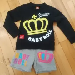 BABY DOLL トレーナー１００cmとショートパンツセット ９０cm