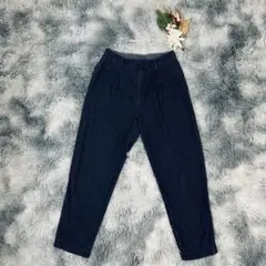 UNIQLO ユニクロ (W61) コットンテーパードアンクルパンツ デニム