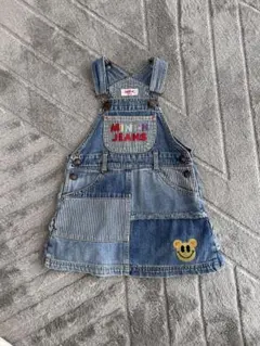 デニムジャンパースカート　オーバーオール　ワンピース　スカート　サロペット