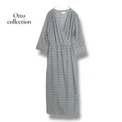 Otto Collection 小花柄カシュクールワンピース L ロング 七分袖のサムネイル