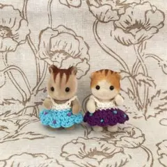 シルバニア服　水玉ワンピース2個