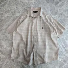 【極美品】ラルフローレン 00s BLAKE 半袖シャツXL チェック　大きいめ