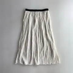 美品♡ビアズリー BEARDSLEY 秋冬 プリーツ ロングスカート アイボリーのサムネイル