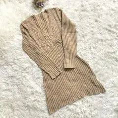 SHEIN シーイン 【M】カシュクール Vネック リブニット ワンピース