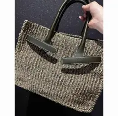 SEA カゴバッグ　Mサイズ　カーキのサムネイル