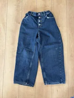 GU 130サイズ ダークブルー ワイドパンツ