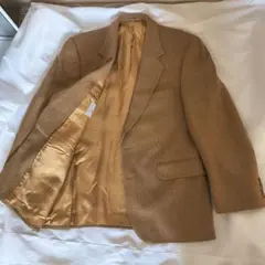 アクアスキュータム キャメル ヘリンボーン テーラードジャケット 英国製