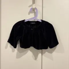 COMME CA ISM 黒 ベロア　カーディガン 90cm