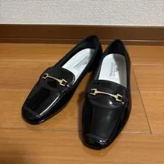 LE TALON 黒エナメル メタルリボンローファー 25cm - メルカリ