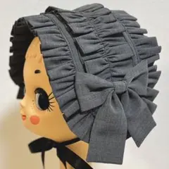 クラシカル ヘッドドレス ⌇﻿ロリータ ロリィタ ハンドメイド クラロリ グレー