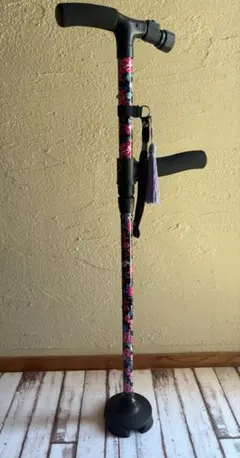 まさおり様専用　軽量花柄折りたたみ杖　女性　自立