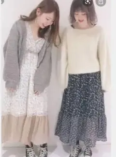 美品mystic 花柄カシュクールワンピース