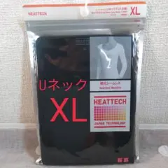ユニクロ　ヒートテック　UネックT（八分袖）XL　 ブラック　１枚　t7v