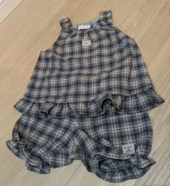 チェック柄　フリル付き　セットアップ(bebe)