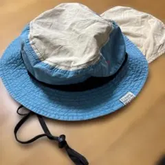 バケットハット 青と白 バイカラー