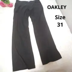 【OAKLEY】黒　パンツ　スカル　ピンクアクセント　すそスリット　サイズ31のサムネイル