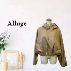 zG1347【M】Alluge 裾シャーリング ブルゾン ジャケット フード付き