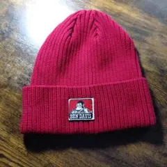 BEN DAVIS リブ編みニット帽 レッド