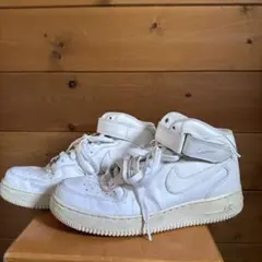 Nike Air Force 1 ホワイト ハイカット スニーカー　26.5