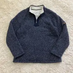 【美品】ORVIS 　オービス　ツイード厚手　ハーフジッププルオーバー　ボア