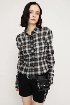 SLY RANDOM SHIRRING CUTトップス グレー - メルカリ
