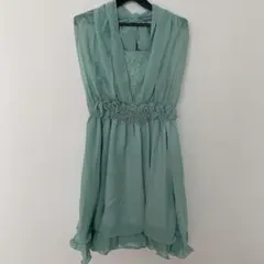 《新品》パーティドレス　フォーマル　結婚式　ワンピース　ミントグリーン　M