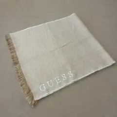 GUESS マフラー ベージュ フリンジ ロゴのサムネイル