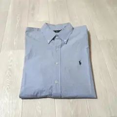 クリーニング済み　Ralph Lauren ブルーチェック柄 長袖シャツ XL