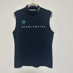 PEARLY GATES ノースリーブ モックネックシャツ ブラック - メルカリ