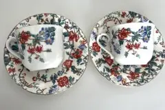 HOYA 花柄ティーカップ ソーサーセット