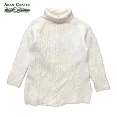 ヴィンテージ 古着 アイルランド製 アランクラフト タートルネック セーター