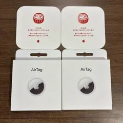 Apple AirTag 2個セット 2026年メッセージ付き　ダルマ