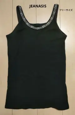 JEANASIS ビーズ装飾 フリーサイズ タンクトップ