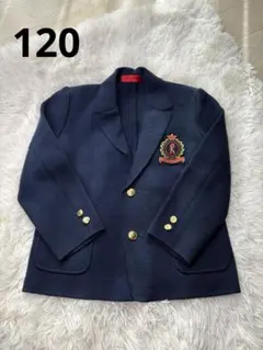 子供用 キッズ 紺ブレザー 金ボタン　ネイビー120